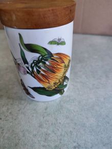 Rare find Porcelain lidded jar with lid Vintage Portmeirion Botanic Garden storage jar NO Crazing
