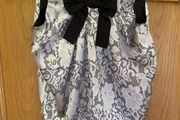 Girl's Occasional Satin Black &amp; Silver Top | Size 4 years