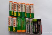 17 AA HR6 AAA Micro HR03 HRM Rechargeable NiMH Ni-MH Batteries up to 2500mAh GP Duracell Energizer Tronic Solar Light 1.2V Energizer Tronic GP (Great Power)