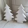 White Ceramic Light-Up Christmas Trees with Bells X 2 Image 5