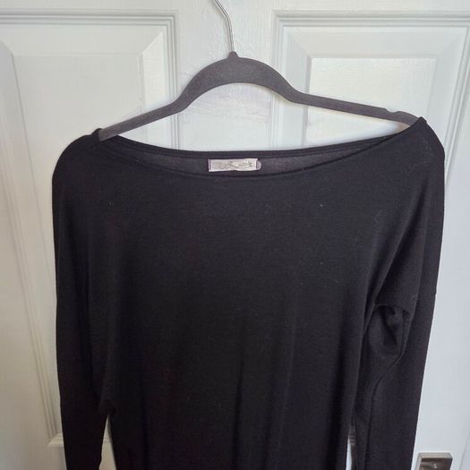 Black maxi cotton dress, size M