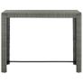 7 Piece Outdoor Bar Set with Armrest Poly Rattan Grey Image 9