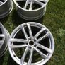 Original Audi RS6 Twin Spoke R20 Alloy Wheels And Centre Caps. Image 5