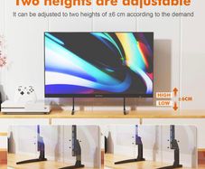 Universal TV Stand for 22"-80" LCD/LED TVs, Adjustable Height TV Riser, Supports Up to 50kg, Max VESA 800x400mm