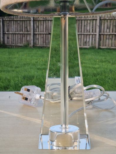 Cyprus Tapered Crystal with Shade Table Lamp