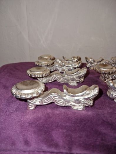 Collection of 11 Vintage Chinese Dragon chopstick and spoon holder
