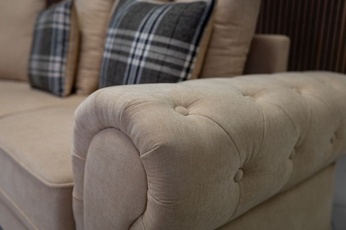 Verona Beige Corner Scatter Cushions Sofa