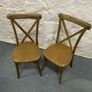 Pair of vintage X back design bentwood chairs. Image 3