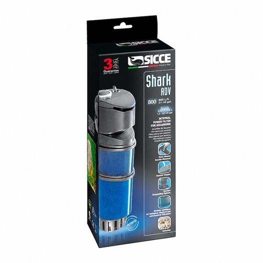 SICCE Shark ADV 800, Internal Filter 800 l/h - (130-200L) Fresh & Marine