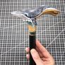 Unique Handmade Walking Stick, Blue Whale Handle, Never Used Image 3