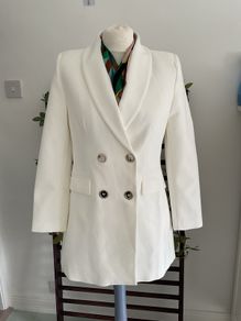 blazer Bnwt Zara longline ivory cream shade size large