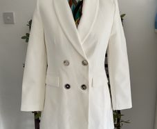 blazer Bnwt Zara longline ivory cream shade size large