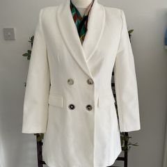 blazer Bnwt Zara longline ivory cream shade size large