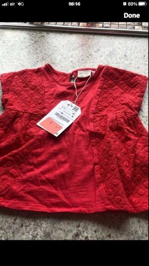 Girls BNWT top 9/12 mths