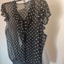 Atmosphere black polka dot transparent blouse size UK18 EU46 Postage included Image 2