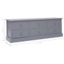 Hall Bench Dark Grey 115x30x40 cm Wood Image 7