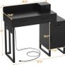 Dressing Table Vanity Desk with 4 Storage Drawers - Modern Makeup Desk with Charging Station, Vanity Desk with Reversible Cabinet Table Set with Divided Organizers for Women Girls Image 3