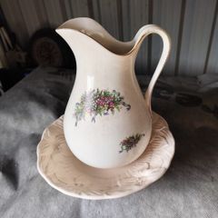 old wash jug and dish