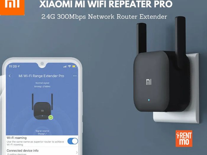 Xiaomi Mi Pro 300M 2.4G Wifi Amplifier With 2 Antenna - Black - Wifi Router