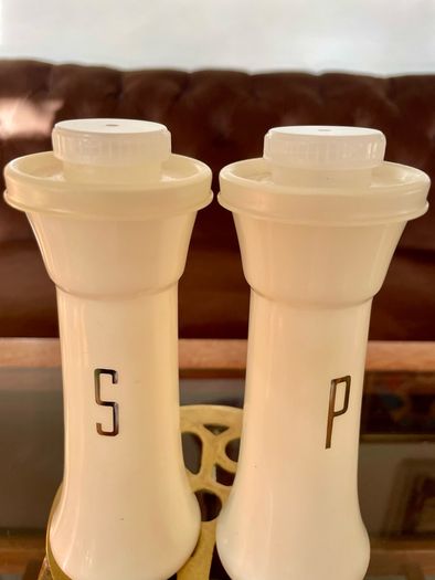 Vintage Tall 1970s MCM Atomic Retro Tupperware Salt and Pepper Shakers