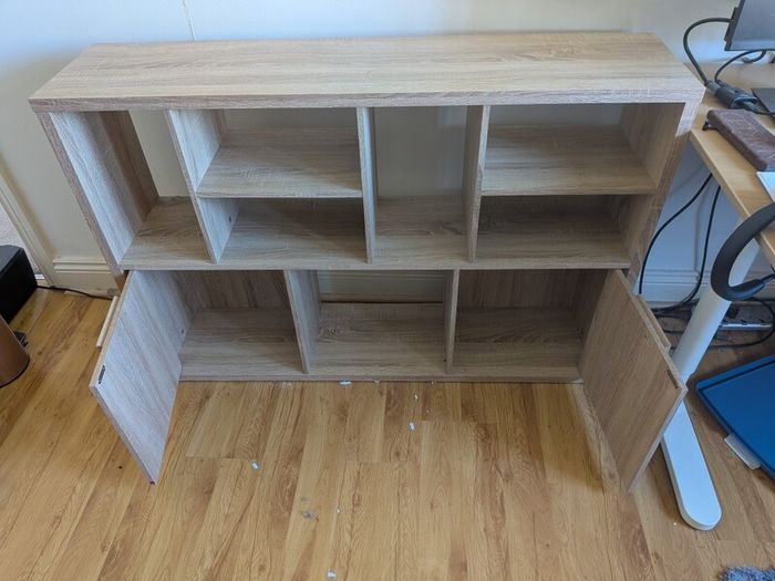 storage unit with shelves