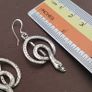 Vintage Snake Brass Earrings Long Dangle Statement Jewelry for Boho & Tribal Style Image 7