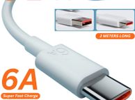 main image for ad 6A Fast Charging Cable USB C Type C For Samsung Huawei OnePlus Xiaomi Turbo Charge