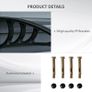 Door Canopy Awning Outdoor Window Rain Shelter Cover for Front/Back Door Porch Black 100 x 75cm Image 5