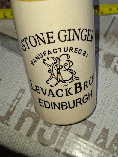 Old Levack Bros. Edinburgh Stone Ginger Beer Bottle Stoneware