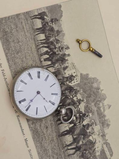 1800s Silver Swiss Made Key Pocket Watch for Restoration