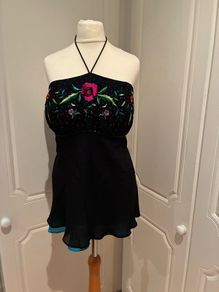 Silk Embroidered Top, size 20