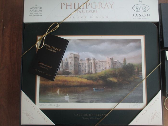 Philip Gray Place Mats And Coasters. Never Used