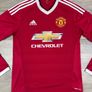 Adidas Manchester United 2015 Long Sleeve Home Jersey Shirt Mens Small Image 2
