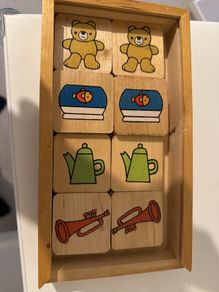 wooden pairing game