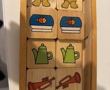 wooden pairing game