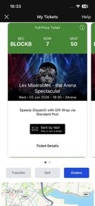 Les miserables tickets