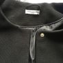 Black Collarless Ladies Coat Image 2