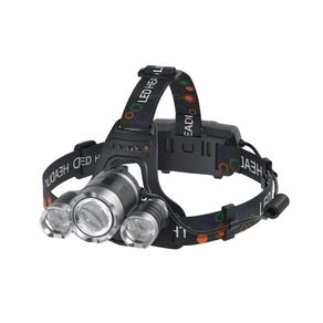 Headlamp T6 Strong Light Outdoor Camping Tent Fishing Lamp Head Mounted Led Aluminum Alloy Usb Charging Camping Headlamp