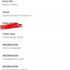 1 Standing Zach Bryan - Cork - Sunday, June 21st - Ticket
