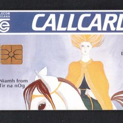 1996 Ireland 10 unit Niamh from Tir na nOg from The Irish Mythology definitive set (Gemplus) Call Card Mint used. Telecom Eireann card number 1068.