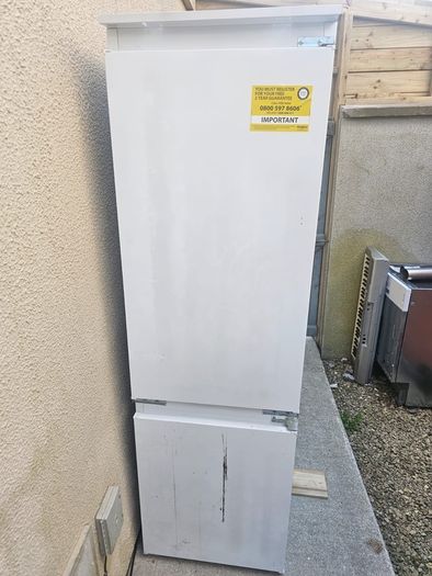 In built whirlpool fridge and freezer