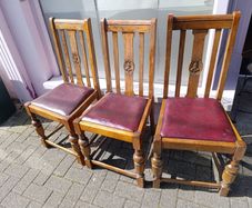 6 antique oak chairs for sale