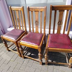 6 antique oak chairs for sale