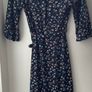 Monteau navy print belted dress size 10 - new Image 6