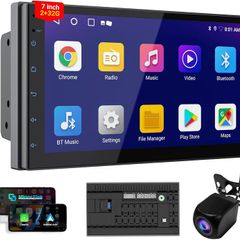 Universal 2 Din Touchscreen Car Stereo with CarPlay Android Auto Rear Camera