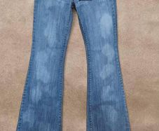 Rare Vintage Y2K Apple Bottoms Blue Low Rise Super flare jeans Size 5/6(UK 8-10/36-38/S)