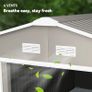 13 x 11ft Large Lockable Metal Storage Shed with Sliding Doors, Outdoor, Warm Grey Image 2