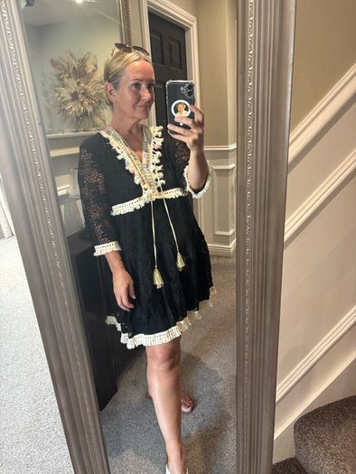 boutique lace mini dress