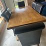 Oak Table and six chairs. 350 Image 2