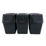 BRAND NEW Set of 3 recycling cubes with capacity of 75 litres of compartment in black color Image 3
